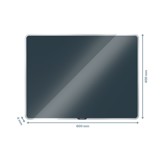 Pizarra De Cristal Magnético Leitz Cosy 600X400 Mm Gris Terciopelo