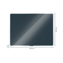 Pizarra De Cristal Magnético Leitz Cosy 600X400 Mm Gris Terciopelo