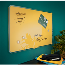 Pizarra De Cristal Magnético Leitz Cosy 800X600 Mm Amarillo Cálido