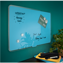 Pizarra De Cristal Magnético Leitz Cosy 800X600 Mm Azul Calma