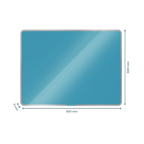 Pizarra De Cristal Magnético Leitz Cosy 800X600 Mm Azul Calma