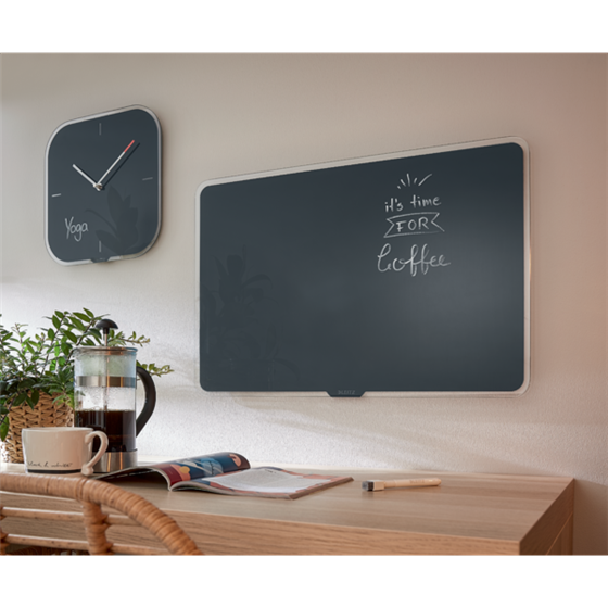 Pizarra De Cristal Magnético Leitz Cosy 800X600 Mm Gris Terciopelo