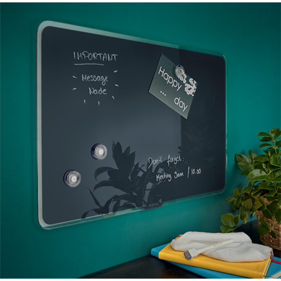 Pizarra De Cristal Magnético Leitz Cosy 800X600 Mm Gris Terciopelo