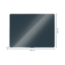 Pizarra De Cristal Magnético Leitz Cosy 800X600 Mm Gris Terciopelo