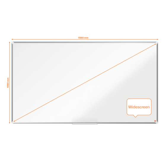 Pizarra Magnética De Acero Lacado De Formato Panorámico  Nobo Premium Plus 1880X1060 Mm Blanco