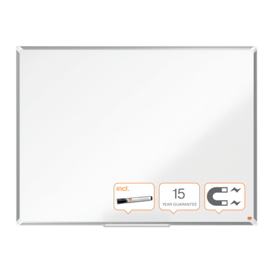 Pizarra Magnética De Acero Lacado Nobo Premium Plus De 1200X900Mm Blanco
