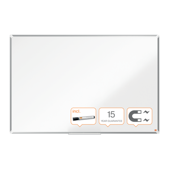 Pizarra Magnética De Acero Lacado Nobo Premium Plus De 1500X1000Mm Blanco