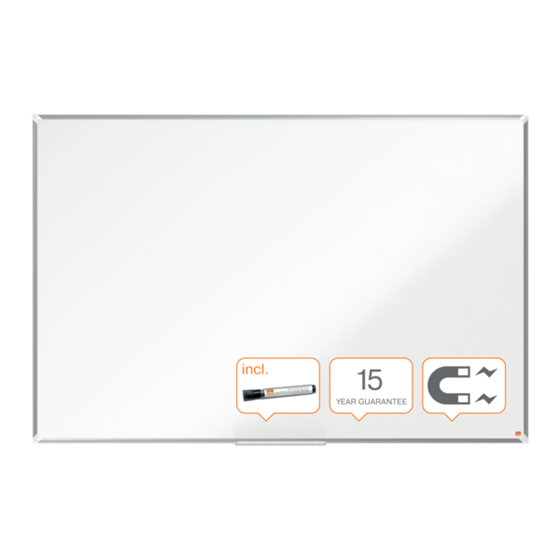 Pizarra Magnética De Acero Lacado Nobo Premium Plus De 1800X1200Mm Blanco
