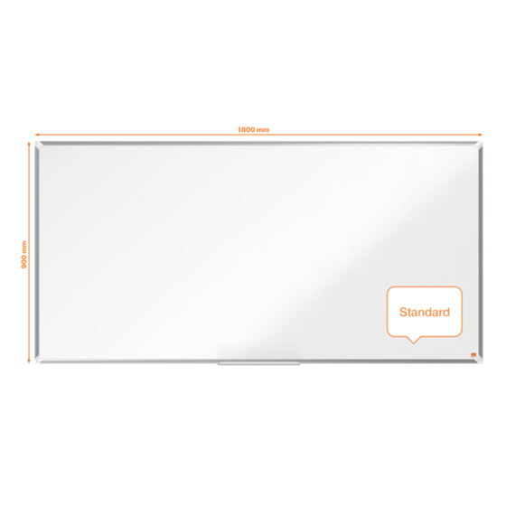 Pizarra Magnética De Acero Lacado Nobo Premium Plus De 1800X900Mm Blanco