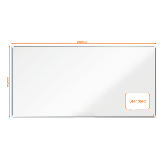 Pizarra Magnética De Acero Lacado Nobo Premium Plus De 2000X1000Mm Blanco