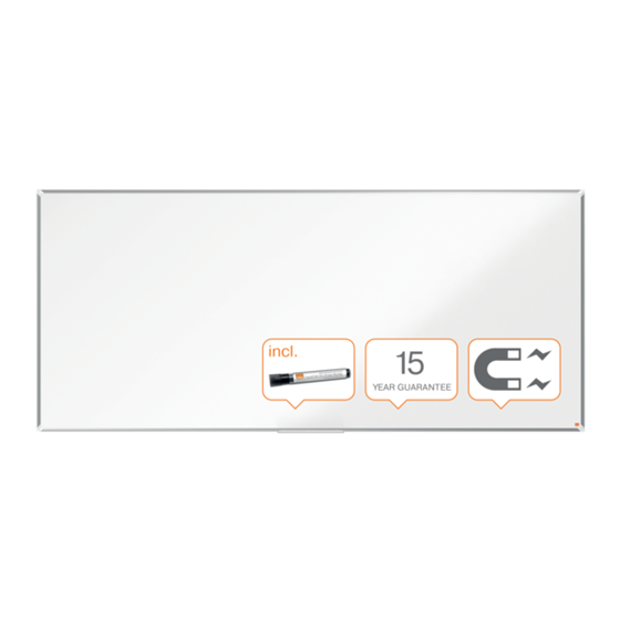 Pizarra Magnética De Acero Lacado Nobo Premium Plus De 2700X1200Mm Blanco