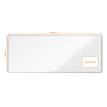 Pizarra Magnética De Acero Lacado Nobo Premium Plus De 3000X1200Mm Blanco