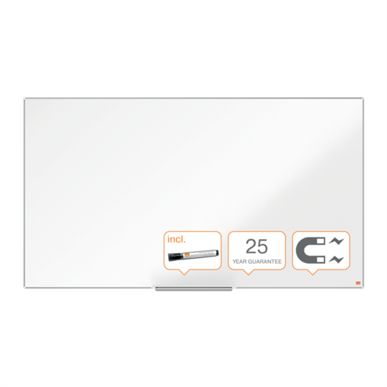 Pizarra Magnética De Acero Vitrificado De Formato Panorámico Nobo Impression Pro De 1550X870Mm Blanco