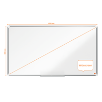Pizarra Magnética De Acero Vitrificado De Formato Panorámico Nobo Premium Plus De 1220X690Mm Blanco