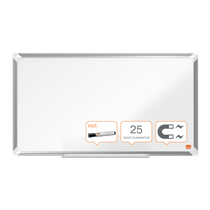 Pizarra Magnética De Acero Vitrificado De Formato Panorámico Nobo Premium Plus De 710X400Mm Blanco