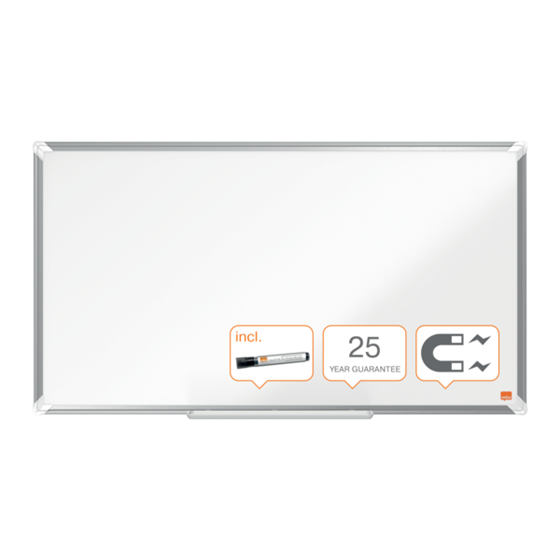 Pizarra Magnética De Acero Vitrificado De Formato Panorámico Nobo Premium Plus De 890X500Mm Blanco