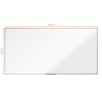 Pizarra Magnética De Acero Vitrificado Nobo Essence 2400X1200Mm Blanco