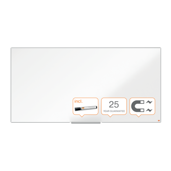 Pizarra Magnética De Acero Vitrificado Nobo Impression Pro De 1800X900 Mm Blanco