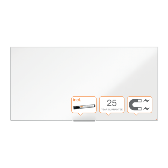 Pizarra Magnética De Acero Vitrificado Nobo Impression Pro De 2400X1200 Mm Blanco