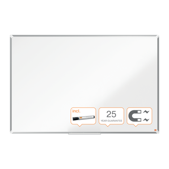 Pizarra Magnética De Acero Vitrificado Nobo Premium Plus De 1500X1000Mm Blanco
