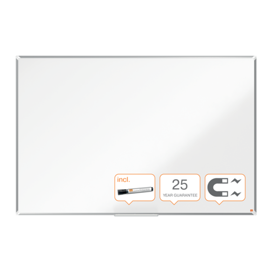 Pizarra Magnética De Acero Vitrificado Nobo Premium Plus De 1800X1200Mm Blanco