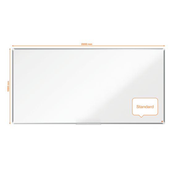 Pizarra Magnética De Acero Vitrificado Nobo Premium Plus De 2000X1000Mm Blanco