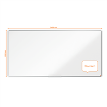 Pizarra Magnética De Acero Vitrificado Nobo Premium Plus De 2400X1200Mm Blanco
