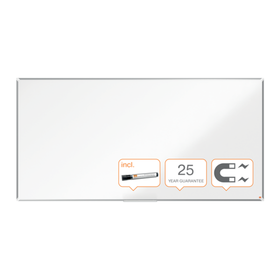 Pizarra Magnética De Acero Vitrificado Nobo Premium Plus De 2400X1200Mm Blanco