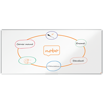 Pizarra Magnética De Acero Vitrificado Nobo Premium Plus De 2700X1200Mm Blanco