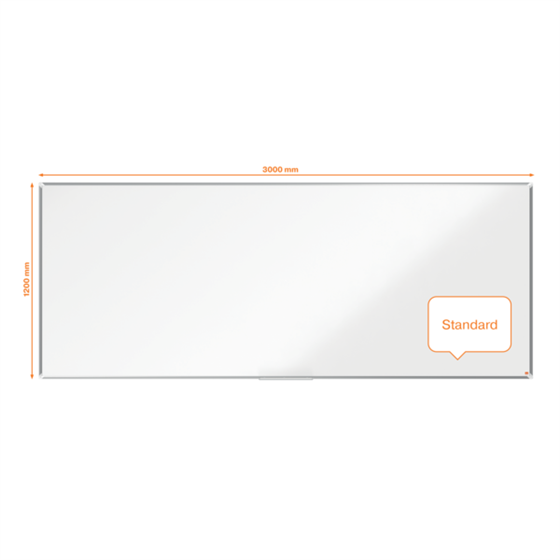 Pizarra Magnética De Acero Vitrificado Nobo Premium Plus De 3000X1200Mm Blanco