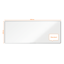 Pizarra Magnética De Acero Vitrificado Nobo Premium Plus De 3000X1200Mm Blanco