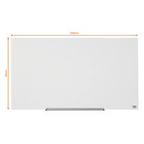 Pizarra Magnética De Cristal Nobo Impression Pro De 1000X560Mm Blanco Brillante