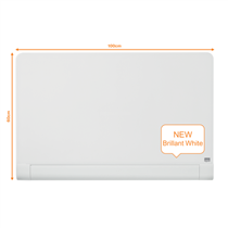 Pizarra Magnética De Cristal Nobo Impression Pro De 1000X560Mm Con Bandeja Para Rotuladores Oculta Blanco Brillante
