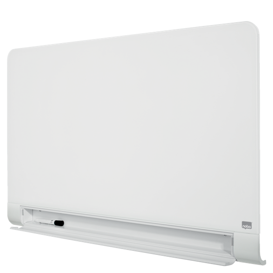 Pizarra Magnética De Cristal Nobo Impression Pro De 1000X560Mm Con Bandeja Para Rotuladores Oculta Blanco Brillante