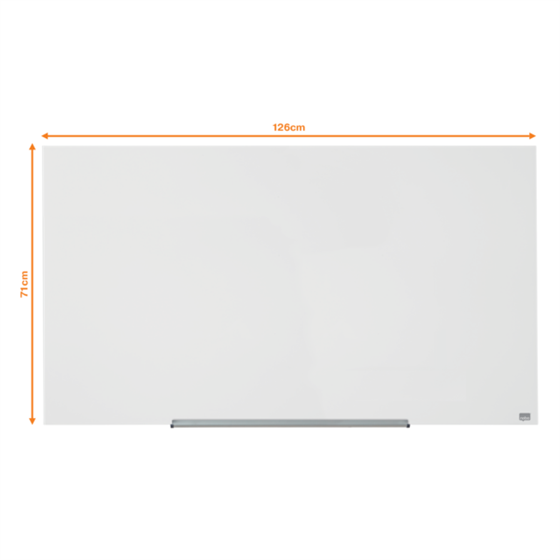 Pizarra Magnética De Cristal Nobo Impression Pro De 1260X710Mm Blanco Brillante
