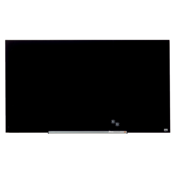 Pizarra Magnética De Cristal Nobo Impression Pro De 1260X710Mm Negro