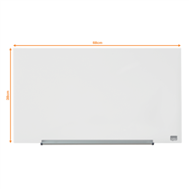 Pizarra Magnética De Cristal Nobo Impression Pro De 680X380Mm Blanco Brillante