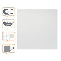 Pizarra Magnética Modular Sin Marco Nobo 450X450Mm Blanco