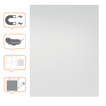 Pizarra Magnética Modular Sin Marco Nobo 600X450Mm Blanco