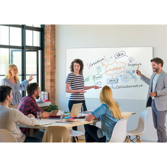 Pizarra Magnética Nano Clean™ Nobo Impression Pro De 1800X1200Mm Blanco