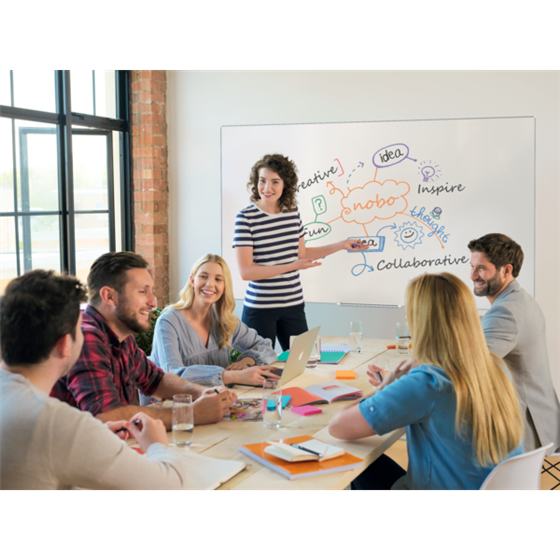 Pizarra Magnética Nano Clean™ Nobo Impression Pro De 1800X1200Mm Blanco