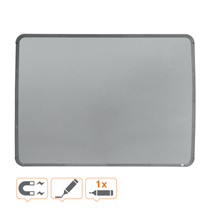 Pizarra Magnética Pequeña Nobo Con Marco Plateado Slim 580X430 Mm Plata