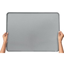 Pizarra Magnética Pequeña Nobo Con Marco Plateado Slim 580X430 Mm Plata