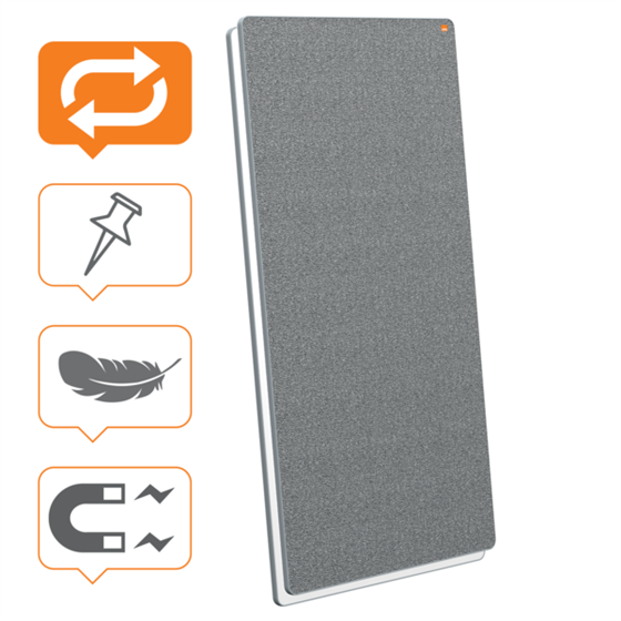 Pizarra Portátil Y Tablero De Anuncios Para El Sistema De Colaboración Move & Meet De Nobo 1800X900 Mm Blanco