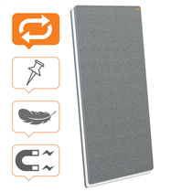 Pizarra Portátil Y Tablero De Anuncios Para El Sistema De Colaboración Move & Meet De Nobo 1800X900 Mm Blanco
