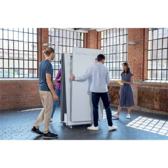 Pizarra Portátil Y Tablero De Anuncios Para El Sistema De Colaboración Move & Meet De Nobo 1800X900 Mm Blanco