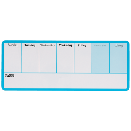 Planificador Semanal De Pizarra Magnética Mini De Nobo 360X140 Mm Azul