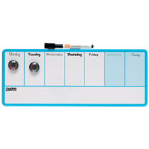 Planificador Semanal De Pizarra Magnética Mini De Nobo 360X140 Mm Azul