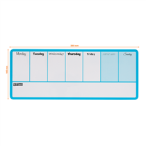 Planificador Semanal De Pizarra Magnética Mini De Nobo 360X140 Mm Azul