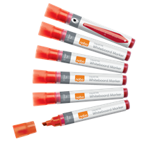Rotuladores De Tinta Líquida Nobo Con Punta Biselada, 10 Unidades Rojo